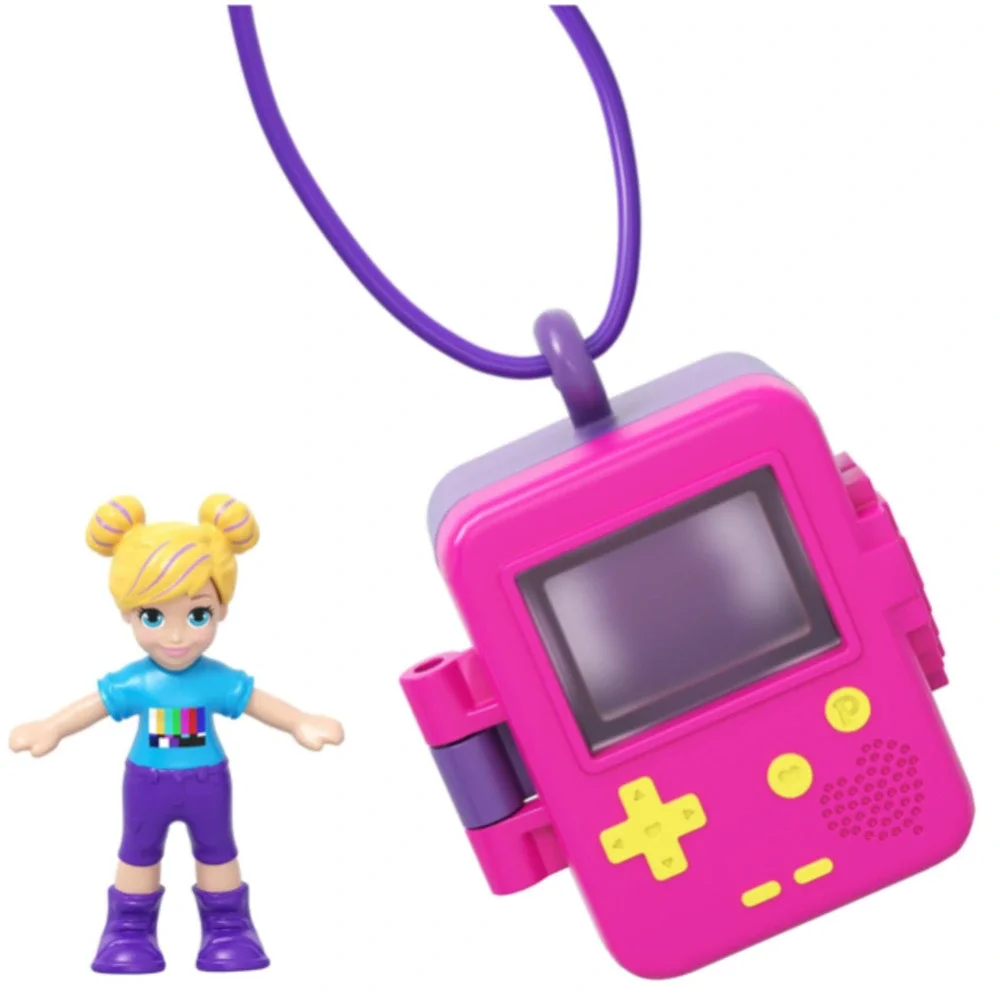 Polly Pocket Tiny Takeaway Micro DOLL & PINK LEMONADE RING Series 1 2018 NEW!